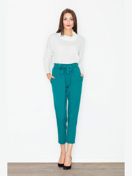 Figl Women's Fabric Trousers Green