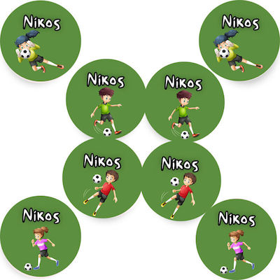 Party Sticker "Football" Theme Set of 8pcs PINK41358