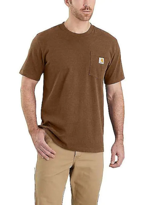 Carhartt Ανδρικό T-shirt Κοντομάνικο Καφέ