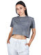 Crossley Women's Crop T-shirt Gray