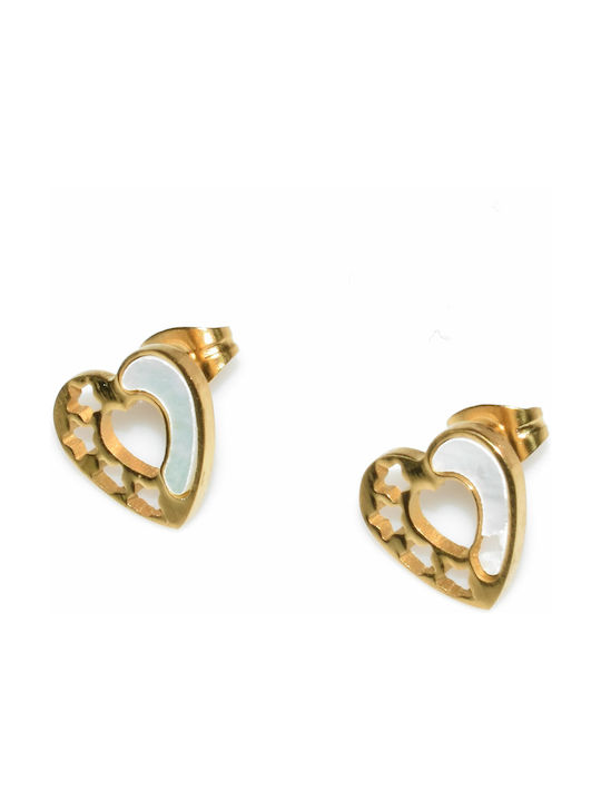 Bizoutaki Earrings made of Steel Gold Plated