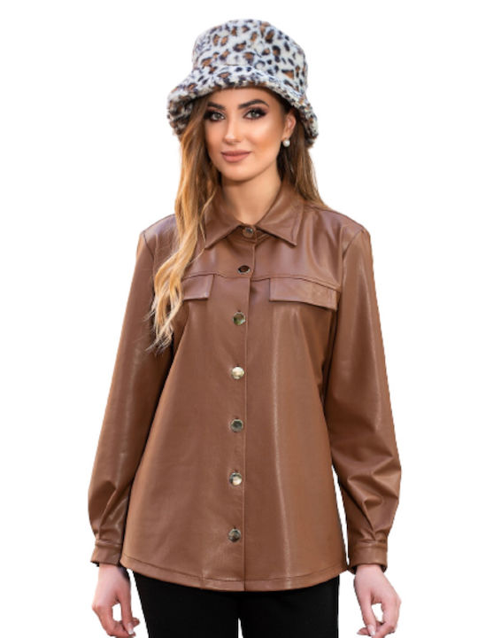 Damen Jacke in Tabac Braun Farbe
