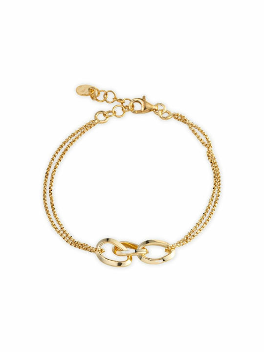 George Art Jewels Bracelet Chain made of Silver Gold Plated