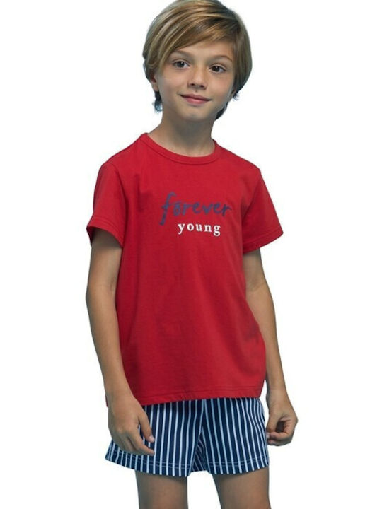 Noidinotte Kids Pajamas Summer Red