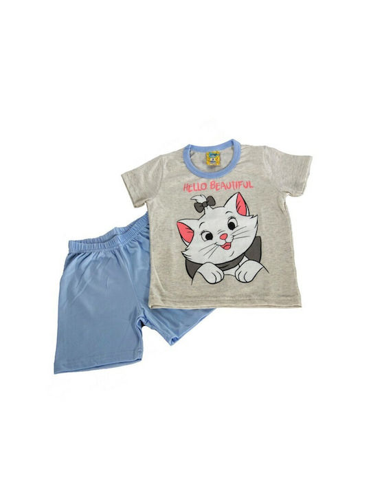 Like Kids Pyjamas Summer Cotton Grey-Blue