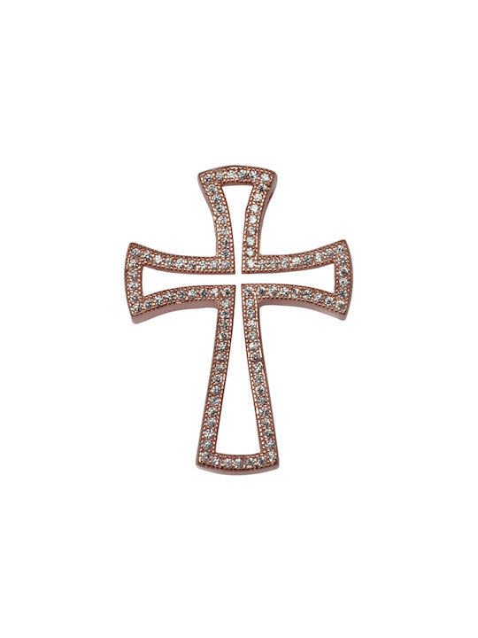 Silverline Women's Cross from Rose Gold Plated Silver