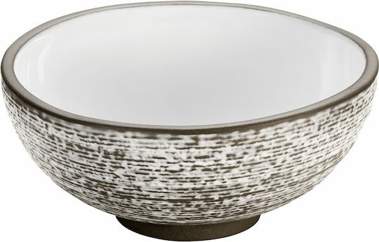Playground Serving Bowl Round Ceramic Gray with Diameter 9cm