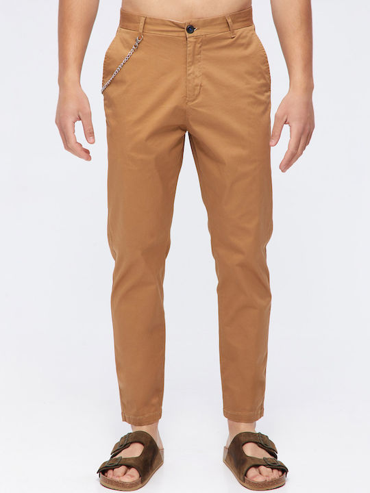 Παντελόνι Chino σε Loose Εφαρμογή Καφέ