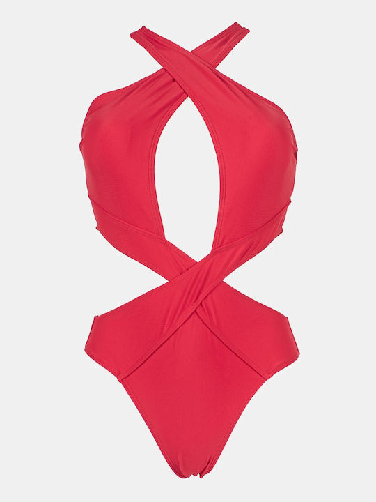 Decoro Decoro Red Swimsuit with Openings and Re...