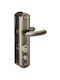Thirard Lever Front Door with Plate Pair Silver