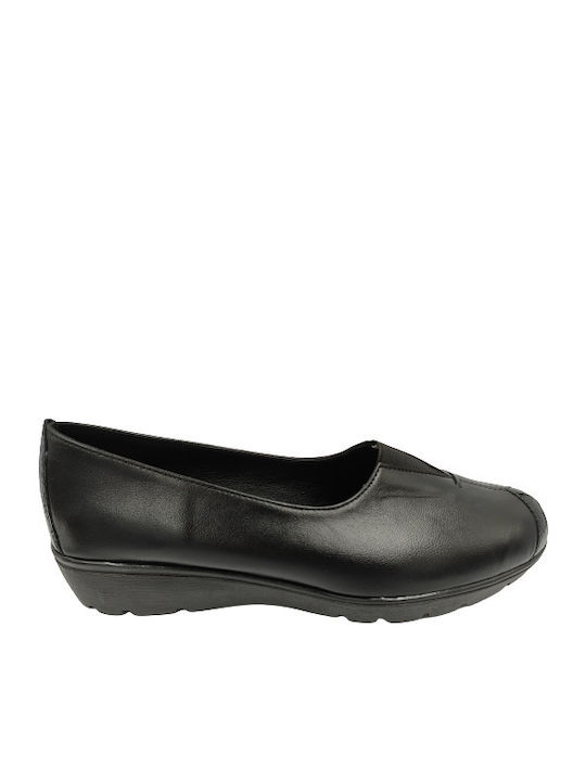 Damen Slip-Ons Leder Schwarz
