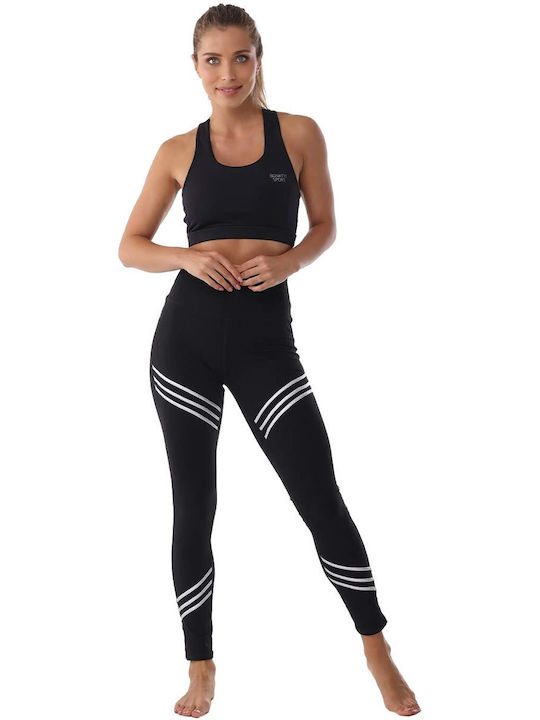 Instruire Colanti de femei Cropped Colanti Talie inalta Negru