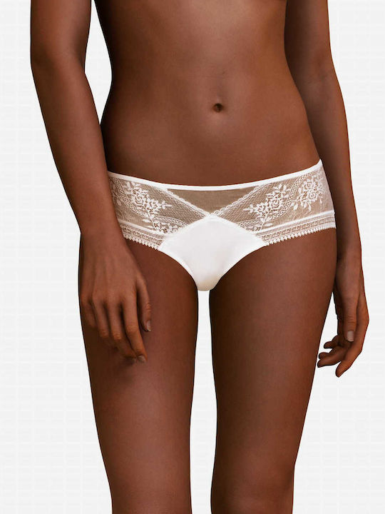 Women's Boxer with Lace White