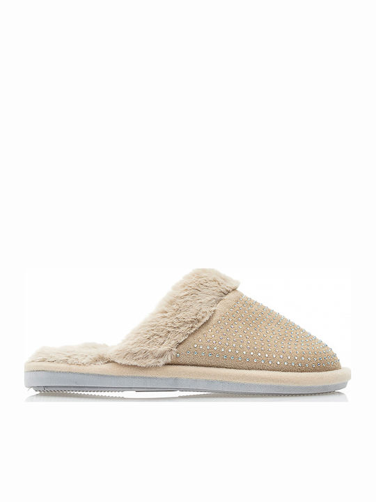 Tsoukalas Winter Damen Hausschuhe Beige