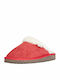 Lederne Winter Damen Hausschuhe Rote