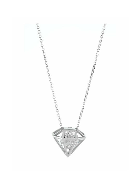 Paraxenies Halskette aus Silber mit Diamant