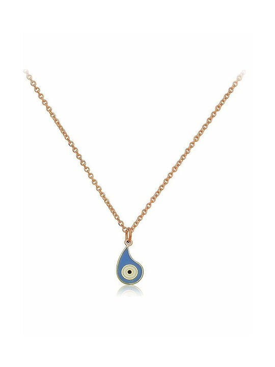 Paraxenies Necklace Eye from Rose Gold 9 K