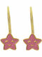 Paraxenies Gold Plated Kids Earrings Pendants Stars from Silver