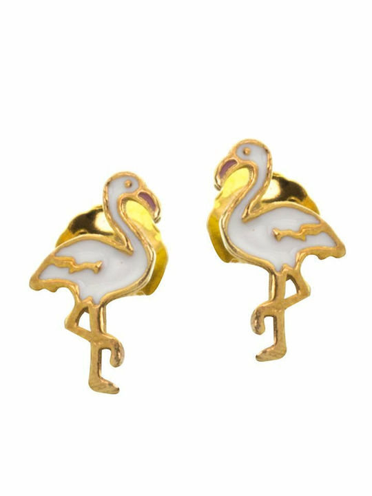 Paraxenies Gold Plated Kids Earrings Studs made of Silver