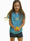 Noidinotte Kids' Pajamas Summer Cotton Blue