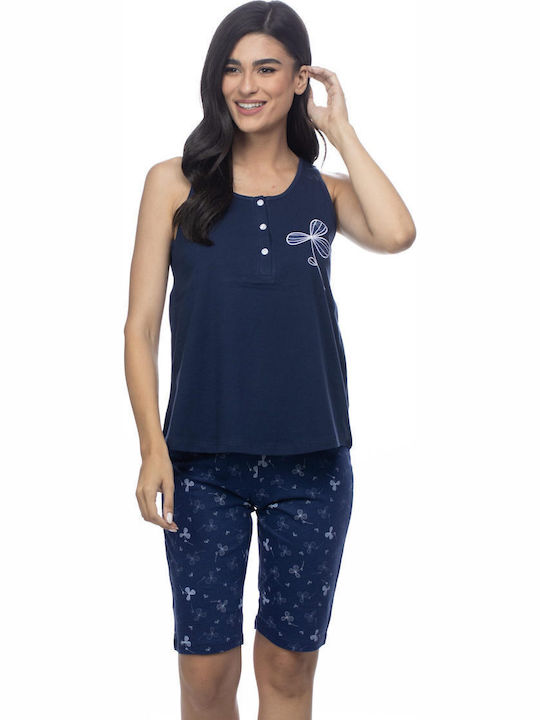 Galaxy Set Pijamale pentru Femei Albastru