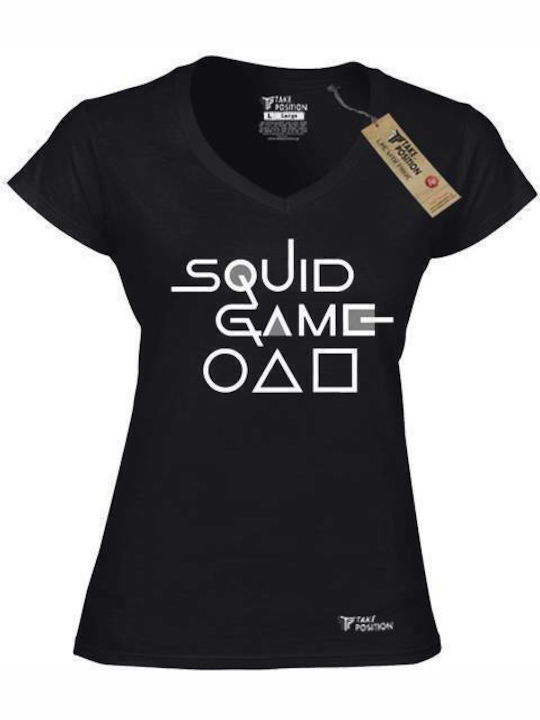 Takeposition Femeiesc Tricou Squid Game Negru