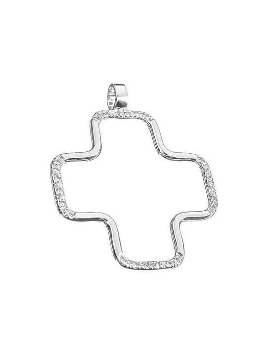 Gatsa Women's White Gold Cross 14K