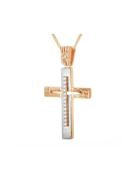 Gatsa Women's Rose Gold Cross 14K