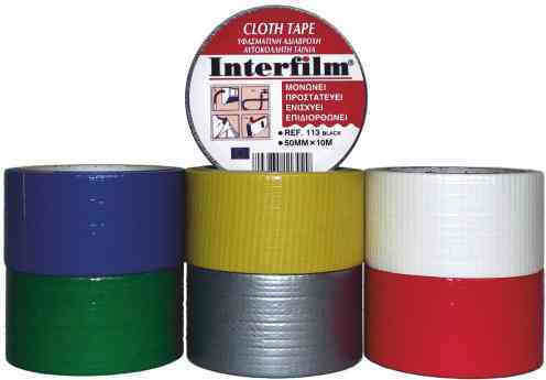 Interfilm Self-Adhesive Fabric Tape Green 50mmx25m 1pcs