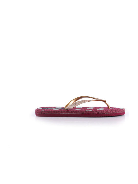 Women's Flip Flops Burgundy