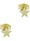 Kiriakos Gofas Kids Earrings Studs Stars from Gold 9K