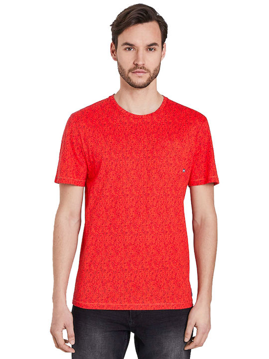 Tom Tailor T-shirt Bărbătesc cu Mânecă Scurtă Roșu