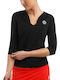 Bidi Badu Women's Athletic Blouse with V Neckline Black