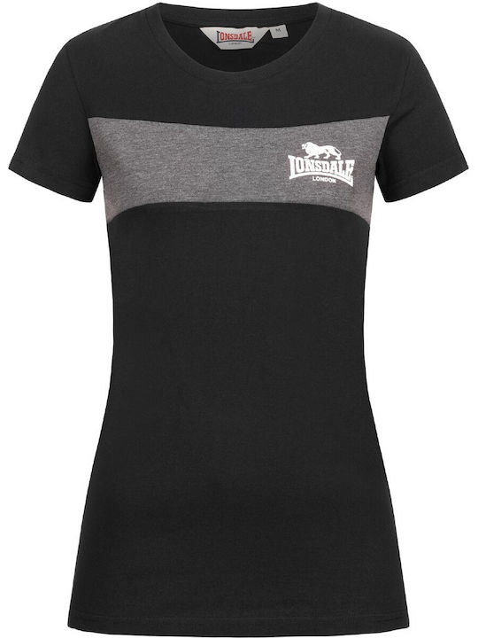 Lonsdale Damen Sport T-Shirt Schwarz