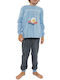 Muydemi Kids Pajamas Winter Light Blue