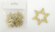 Faitakis Pack Wooden Decorative Element for DIY Crafts Gold 4.5x4.5cm