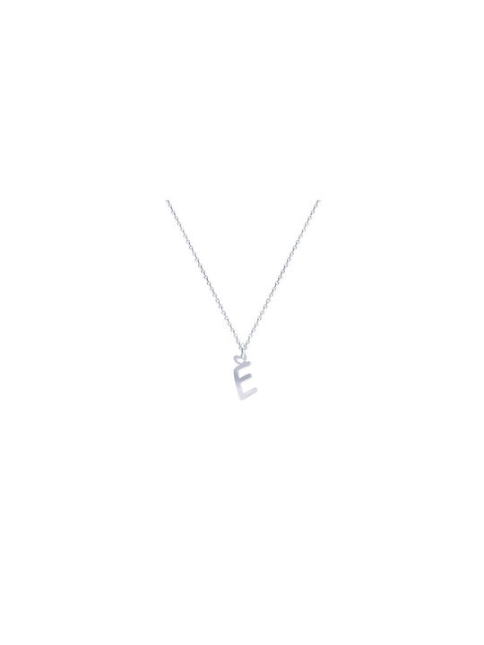 Iris Jewerly Necklace Monogram from White Gold 9 K