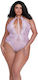 Dreamgirl Sexy Bodysuit with Lace Purple
