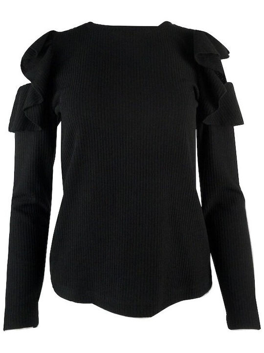 Desiree Women's Long Sleeve Sweater Black