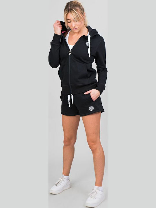 Women's Sweatshirt Jacket Hooded Black