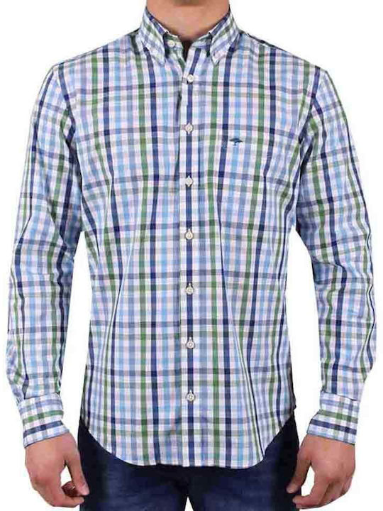 Fynch Hatton Men's Shirt Long Sleeve Cotton Checked Multicolour