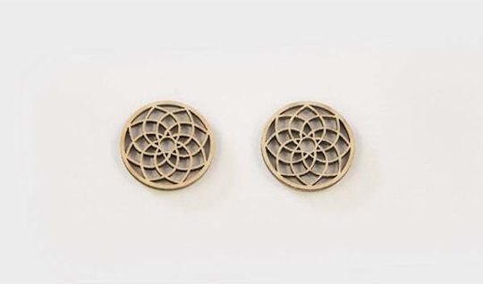 Faitakis Pack Wood Decorative Element for Wedding Favors Brown 1pcs