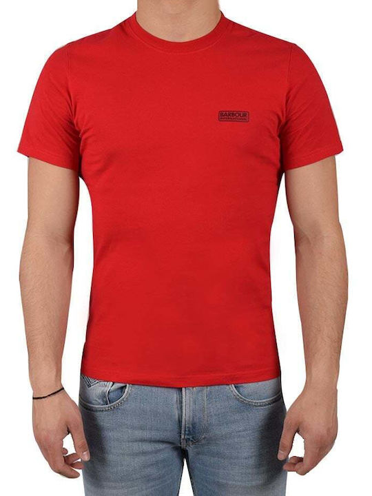 Barbour T-shirt Bărbătesc cu Mânecă Scurtă Roșu