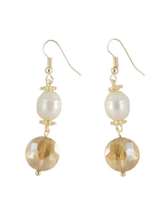 Tatu Moyo Earrings Pendants Gold Plated with Pearls