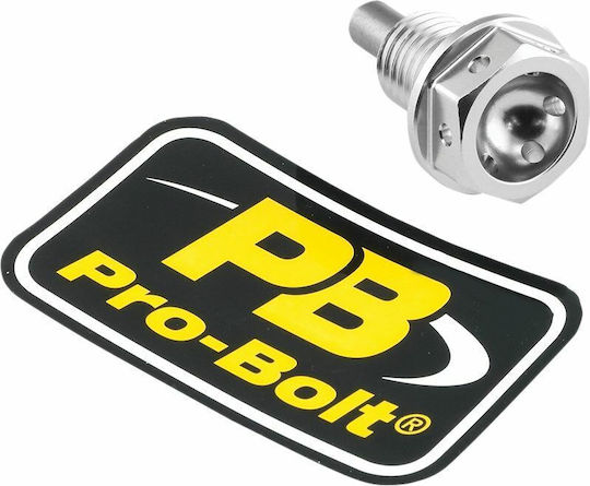 Pro Bolt Капачка за масло Мотоциклет Сребрист ALSUMP1215MAGS