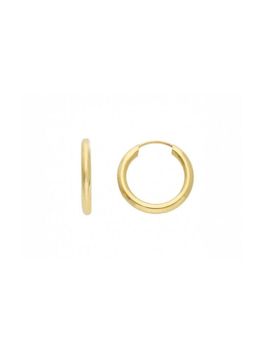 Inglessis Earrings Hoops made of Gold 14K