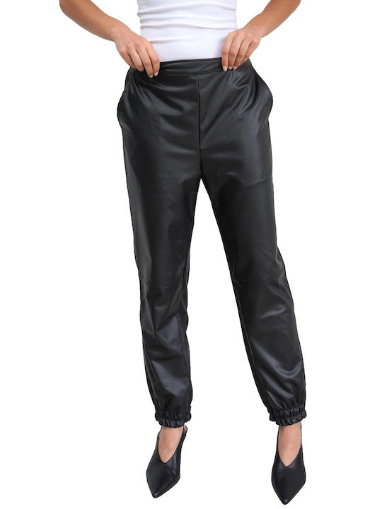 Religion Damen Stoff Hose Schwarz