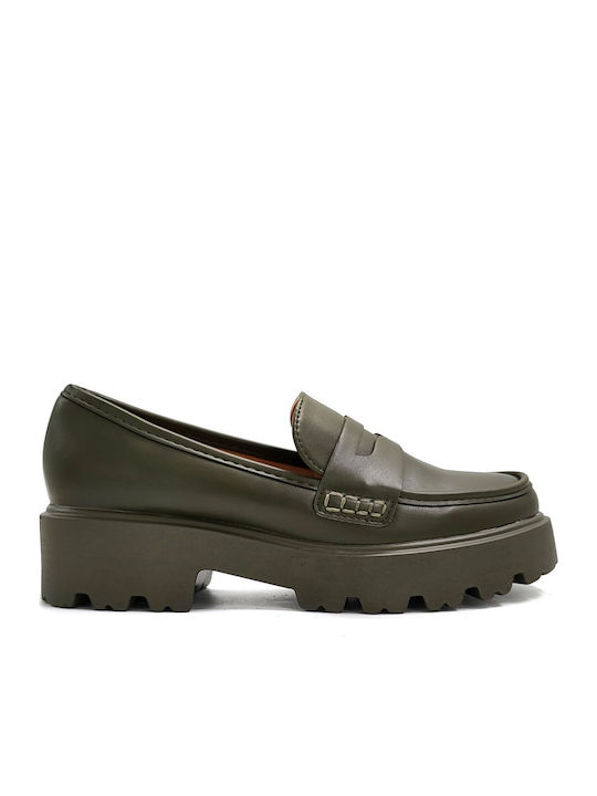 Women's Moccasins in Green Color