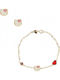Polytimo Set mit Ohrringe & Armband aus Gold 9K
