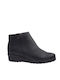 Leder Stiefeletten Damen Schwarz
